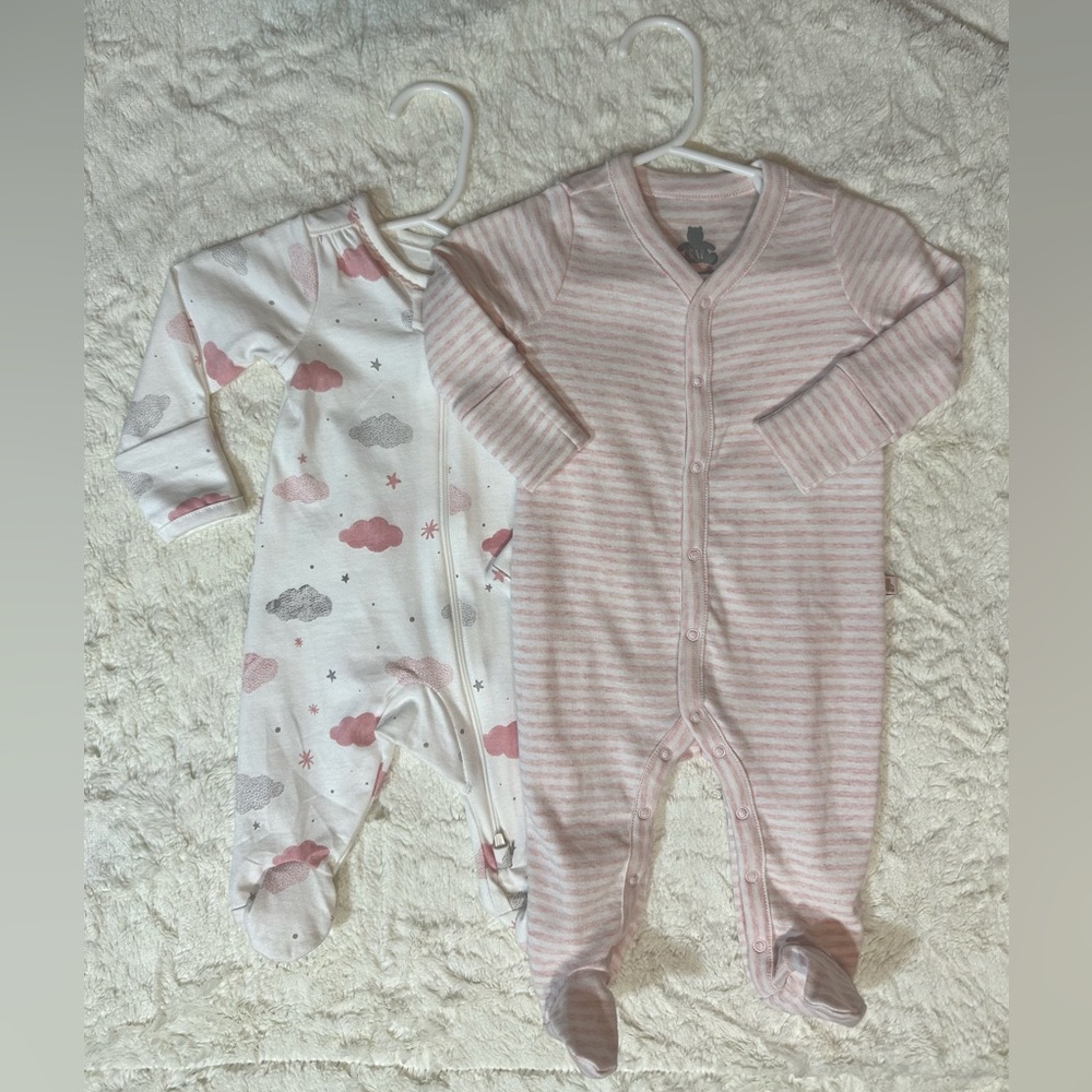 Pink baby gap and carter’s onesie bundle